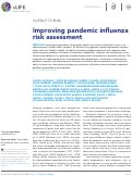 Cover page: Improving pandemic influenza risk assessment