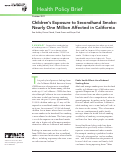 Cover page: Children’s Exposure to Secondhand Smoke: Nearly One Million Affected in California