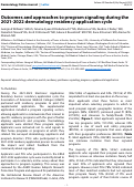 Cover page: Outcomes and approaches to program signaling during the 2021-2022 dermatology residency application cycle