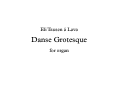 Cover page: Danse Grotesque