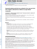 Cover page: Organophosphate pesticide dose estimation from spot and 24-hr urine samples collected from children in an agricultural community