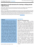 Cover page: Importance of and instruction for starting a vitiligo patient support group