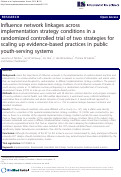 Cover page: Influence network linkages across implementation strategy conditions in a randomized controlled trial of two strategies for scaling up evidence-based practices in public youth-serving systems