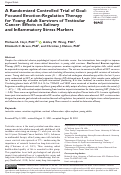 Cover page: A Randomized Controlled Trial of Goal-Focused Emotion-Regulation Therapy for Young Adult Survivors of Testicular Cancer: Effects on Salivary and Inflammatory Stress Markers