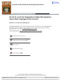 Cover page: Do Strict Land Use Regulations Make Metropolitan Areas More Segregated by Income?