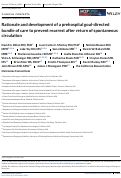 Cover page: Rationale and development of a prehospital goal-directed bundle of care to prevent rearrest after return of spontaneous circulation.