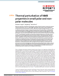 Cover page: Thermal perturbation of NMR properties in small polar and non-polar molecules