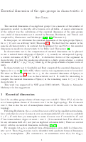 Cover page: Essential dimension of the spin groups in characteristic 2