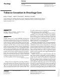 Cover page: Tobacco Cessation in Oncology Care