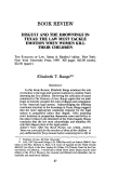 Cover page: Disgust and the Drownings in Texas: The Law Must Tackle Emotion when Women Kill Their Children-A Review of <em> The Passions of Law</em> By Susan A. Bandes, Editor