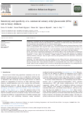 Cover page: Sensitivity and specificity of a commercial urinary ethyl glucuronide (ETG) test in heavy drinkers