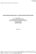 Cover page: The solid state lighting initiative: An industry/DOE collaborative effort