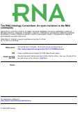 Cover page: The RNA Ontology Consortium: An open invitation to the RNA community