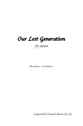Cover page: Our Lost Generation