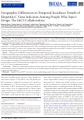 Cover page: Geographic Differences in Temporal Incidence Trends of Hepatitis C Virus Infection Among People Who Inject Drugs: The InC3 Collaboration