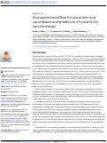 Cover page: A proposed workflow for proactive virus surveillance and prediction of variants for vaccine design