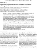 Cover page: Integration of a Community Pharmacy Simulation Program into a Therapeutics Course.