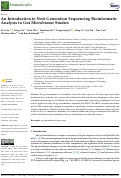 Cover page: An Introduction to Next Generation Sequencing Bioinformatic Analysis in Gut Microbiome Studies