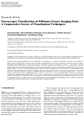 Cover page: Stereoscopic Visualization of Diffusion Tensor Imaging Data: A Comparative Survey of Visualization Techniques