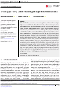 Cover page: U‐CIE [/juː ‘siː/]: Color encoding of high‐dimensional data