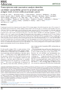 Cover page: Transcriptome-wide association analysis identifies candidate susceptibility genes for prostate-specific antigen levels in men without prostate cancer.