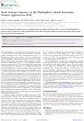 Cover page: Draft Genome Sequence of the Phyllosphere Model Bacterium Pantoea agglomerans 299R