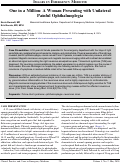 Cover page: One in a Million: A Woman Presenting with Unilateral Painful Ophthalmoplegia