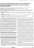 Cover page: G Protein-coupled Receptor Kinases of the GRK4 Protein Subfamily Phosphorylate Inactive G Protein-coupled Receptors (GPCRs)*