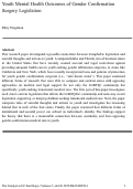 Cover page of Youth Mental Health Outcomes of Gender Confirmation Surgery Legislation