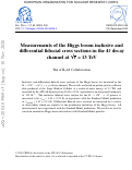 Cover page: Measurements of the Higgs boson inclusive and differential fiducial cross sections in the 4ℓ decay channel at s = 13 TeV