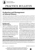 Cover page: Evaluation and management of adnexal masses