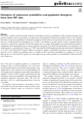 Cover page: Estimation of coalescence probabilities and population divergence times from SNP data