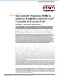 Cover page: Rain induces temporary shifts in epiphytic bacterial communities of cucumber and tomato fruit