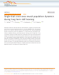 Cover page: Single-trial cross-area neural population dynamics during long-term skill learning