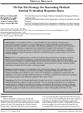 Cover page: Tit-For-Tat Strategy for Increasing Medical  Student Evaluation Response Rates