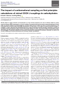 Cover page: The impact of conformational sampling on first-principles calculations of vicinal COCH J-couplings in carbohydrates