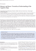 Cover page: Memory and Space: Towards an Understanding of the Cognitive Map