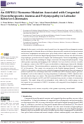 Cover page: An EHPB1L1 Nonsense Mutation Associated with Congenital Dyserythropoietic Anemia and Polymyopathy in Labrador Retriever Littermates.