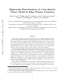 Cover page: High-order discretization of a gyrokinetic Vlasov model in edge plasma geometry