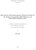 Cover page: Hierarchical and semi-parametric Bayesian models for the study of longitudinal HIV behavior and tuberculosis incidence data