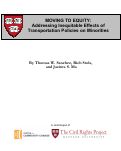 Cover page: Moving to Equity: Addressing Inequitable Effects of Transportation Policies on Minorities