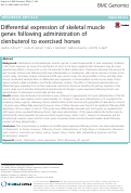 Cover page: Differential expression of skeletal muscle genes following administration of clenbuterol to exercised horses