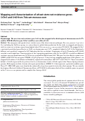 Cover page: Mapping and characterization of wheat stem rust resistance genes SrTm5 and Sr60 from Triticum monococcum