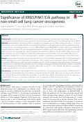 Cover page: Significance of KRAS/PAK1/Crk pathway in non-small cell lung cancer oncogenesis