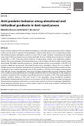 Cover page: Anti-predator behavior along elevational and latitudinal gradients in dark-eyed juncos