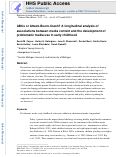 Cover page: ABCs or Attack-Boom-Crash? A longitudinal analysis of associations between media content and the development of problematic media use in early childhood.