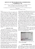 Cover page: Results of the SNS front end commissioning at Berkeley Lab