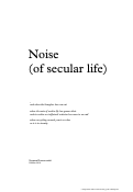 Cover page: Noise (of secular life)