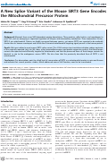 Cover page: A New Splice Variant of the Mouse SIRT3 Gene Encodes the Mitochondrial Precursor Protein