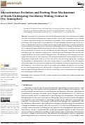 Cover page of Microstructure Evolution and Fretting Wear Mechanisms of Steels Undergoing Oscillatory Sliding Contact in Dry Atmosphere.